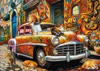 KS Games Cats On The Car - Puzzlebild