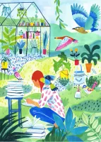 Pieces & Peace Reading in the Garden - Puzzlebild