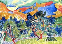 Grafika Mountains at Collioure - puzzle image