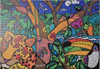 Bluebird Romero Britto Amazon - puzzle image