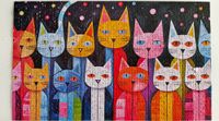 Puzzlebug Colorful Cats - puzzle image