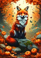 Alipson Fox and Butterflies - obrázek puzzlí