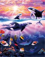 Art Puzzle The Art of Steve Sundram - “Orcas” - imagen del puzzle
