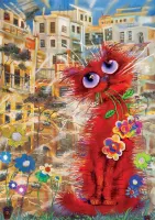 Art Puzzle The red cat - puzzle image