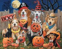 Bits and Pieces Halloween Tricksters - puzzle image