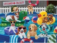 Bits and Pieces Puppy Pool Party - puzzle image