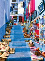 Blanc Blue City of Morocco - obrázek puzzlí