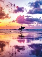 Blanc Sunset Surfer California - puzzle image