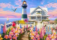 Bluebird Heaven By The Ocean - puzzle image