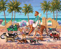 Boardwalk Cat Walker - puzzle image