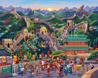 Boardwalk Great Wall of China - puzzle image