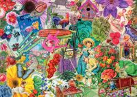 Buffalo Games Colorful Gardening Collage - puzzle image