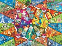 Buffalo Games Pokémon: Stained Glass Starters - puzzle image
