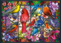 Buffalo Games Stained Glass Songbirds - puzzle image