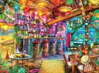 Buffalo Games Tiki Beach Sunset - Puzzlebild