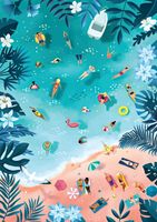 Buffalo Games Tropical Umbrellas - puzzle image