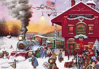 Buffalo Games Whistle Stop Christmas - puzzle image