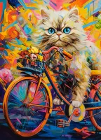 Castorland Kitten's Floral Ride - puzzle image