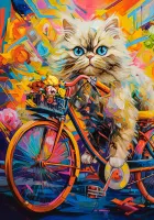 Castorland Kitten's Floral Ride - obrázek puzzlí