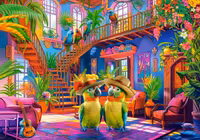 Castorland Parrots in Paradise - obrázek puzzlí