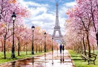 Castorland Romantic Walk In Paris - obrázek puzzlí