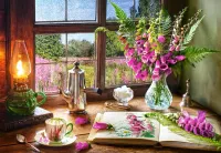 Castorland Still Life With Violet Snapdragons - puzzle image