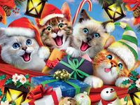 Ceaco Christmas Selfies - Holiday Cat Selfies - obrázek puzzlí