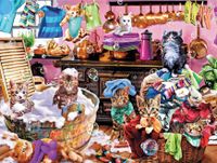 Ceaco Kittens in the Kitchen (Paws Gone Wild) - puzzle image