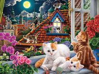 Ceaco Kittens in the Moonlight - puzzle image