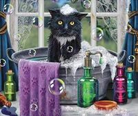 Ceaco Night Spirit: Cat in the Bath - obrázek puzzlí