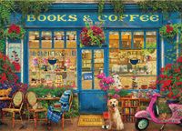 Ceaco Shop Windows - Books and Coffee - puzzle image