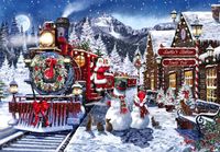 Clementoni Train Station with Snowman - obrázek puzzlí