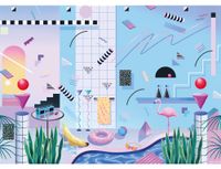 Cloudberries Poolside - obrázek puzzlí