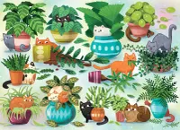 Cobble Hill Cats vs. Plants - puzzle image