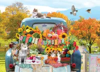 Cobble Hill Country Truck in Autumn - obrázek puzzlí
