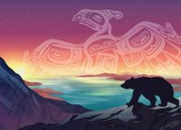 Cobble Hill Crossings: Thunderbird and Bear - puzzle image