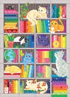 Cobble Hill Rainbow Cat Quilt - puzzle image