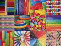 Concord Puzzle Co Colorful Collage of Rainbow - Puzzlebild