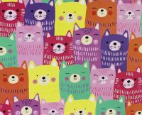 Corner Piece Colourful Cats - puzzle image