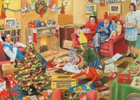 Corner Piece Family Christmas - obrázek puzzlí