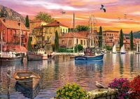 Corner Piece Harbour at Sunset - puzzle image