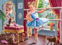 Corner Piece Little Ballet Dancer - puzzle image