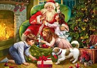 Corner Piece Santa's Visit - puzzle image