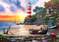 Corner Piece Sunset Lighthouse - obrázek puzzlí