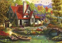 Dino Chaloupka u řeky - obrázek puzzlí