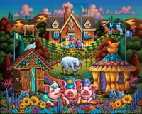 Dowdle Three Little Pigs - obrázek puzzlí