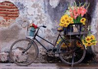 Educa Bicycle with Flowers - puzzle image