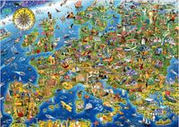 Educa Crazy European Map - obrázek puzzlí