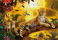Educa Leopard and his Cubs - obrázek puzzlí