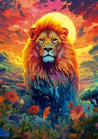 Educa Majestic Lion Stare - puzzle image